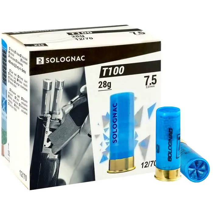 T100 12 ga. Shotshells - 2 3/4 oz. - #7.5 1 T100 12 ga. Shotshells - 2 3/4 oz. - #7.5
