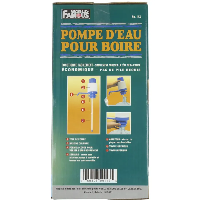 Manual Pump for Water Bottle 6 Manual Pump for Water Bottle