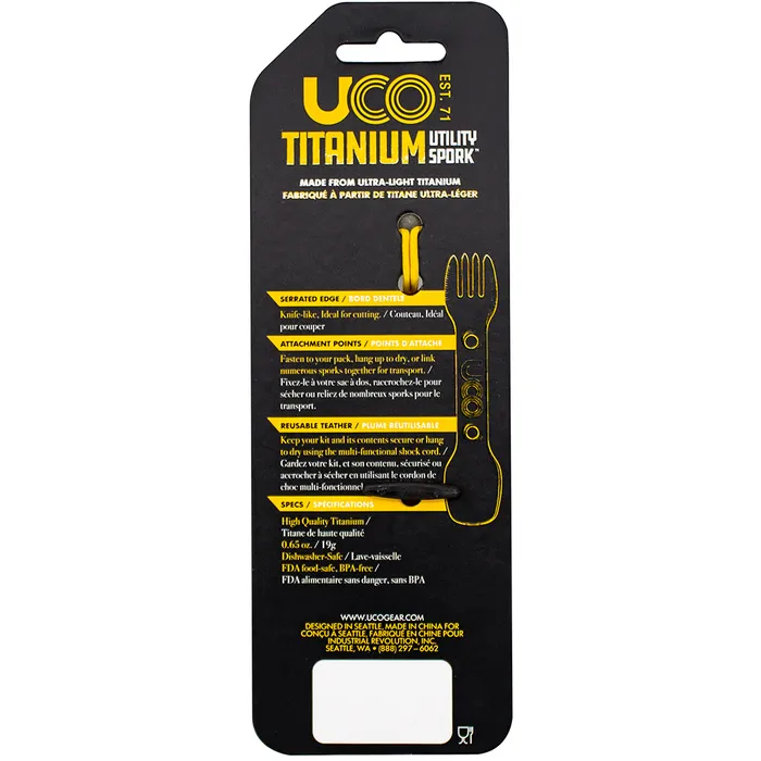 Titanium Utility Spork 8 Titanium Utility Spork