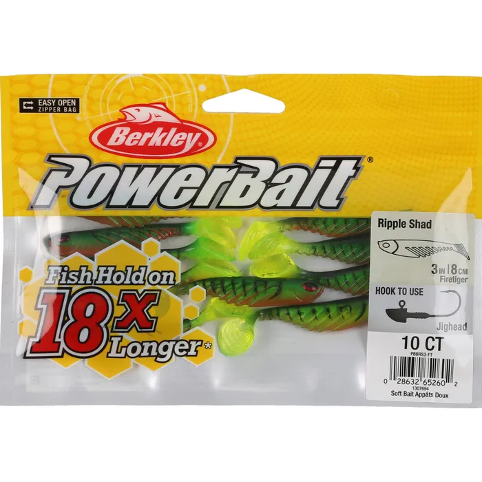 PowerBait Ripple Shad Soft Swimbait - 8 cm - 10/PK 1 PowerBait Ripple Shad Soft Swimbait - 8 cm - 10/PK