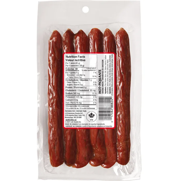 Snackstick Sausage Snacks - Hot 1 Snackstick Sausage Snacks - Hot