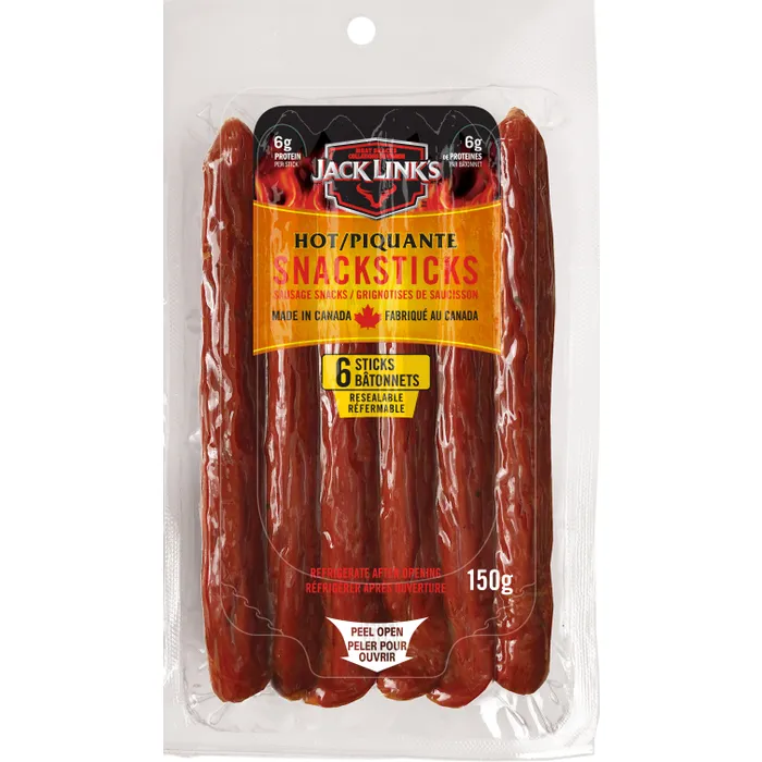 Snackstick Sausage Snacks - Hot 4 Snackstick Sausage Snacks - Hot