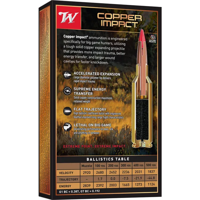 Copper Impact .30-06 SPRG cal Ammunition - 150 gr - 20/Box 4 Copper Impact .30-06 SPRG cal Ammunition - 150 gr - 20/Box